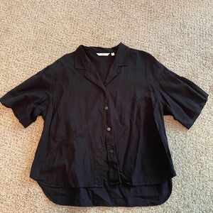 Uniqlo Linen Blend Button Shirt